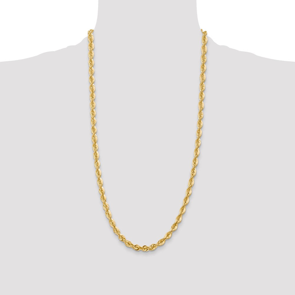 14k Yellow Gold 6 mm Regular Rope with Lobster Clasp Chain (50.29 grams)