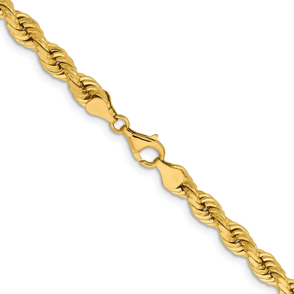 14k Yellow Gold 6.5 mm Diamond-cut Rope with Fancy Lobster Clasp Chain (73.43 grams)