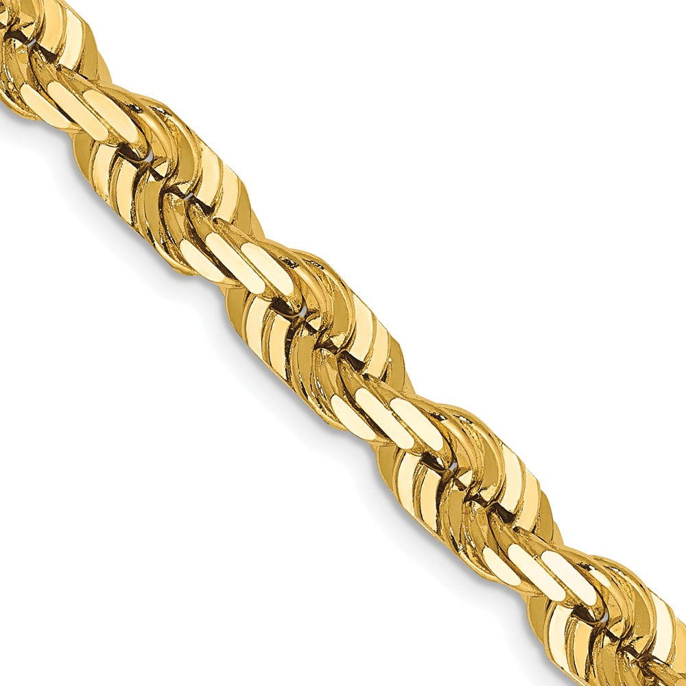 14k Yellow Gold 6.5 mm Diamond-cut Rope with Fancy Lobster Clasp Chain (73.43 grams)