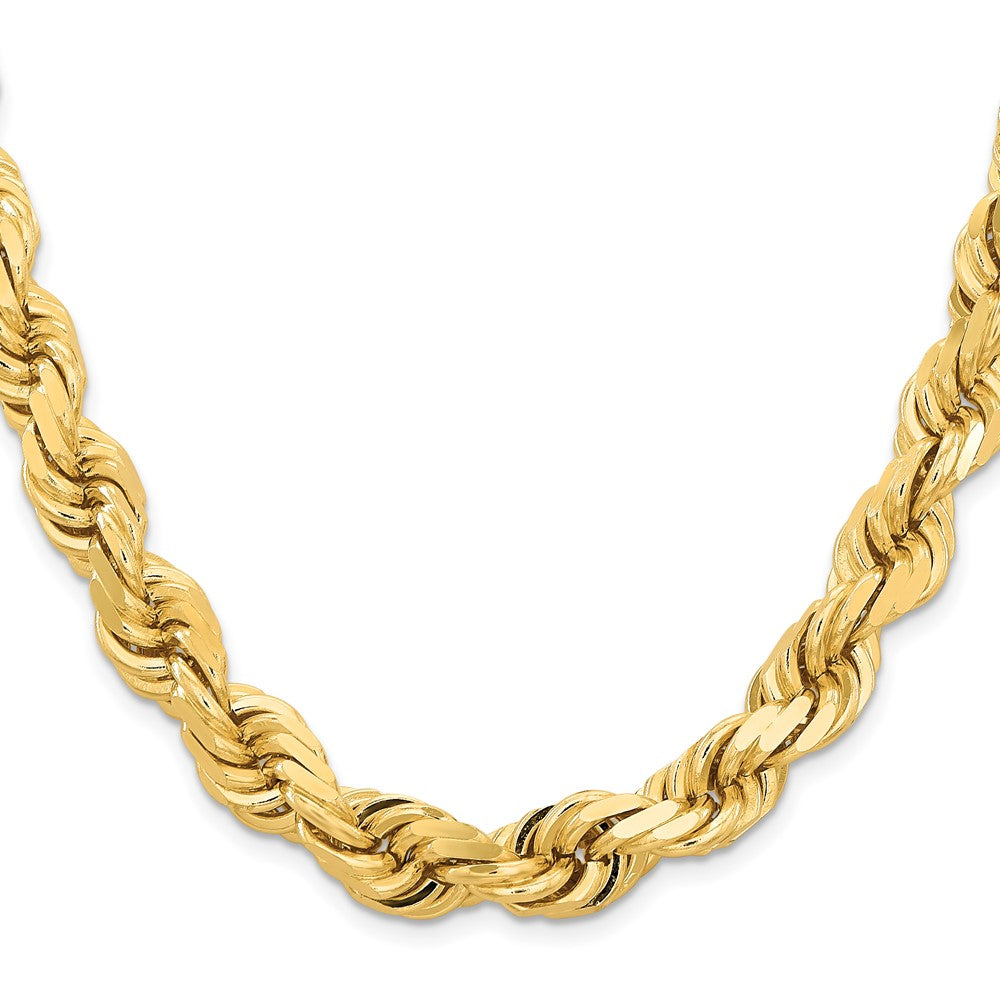 14k Yellow Gold 12 mm Diamond-cut Rope with Fancy Lobster Clasp Chain (226.25 grams)