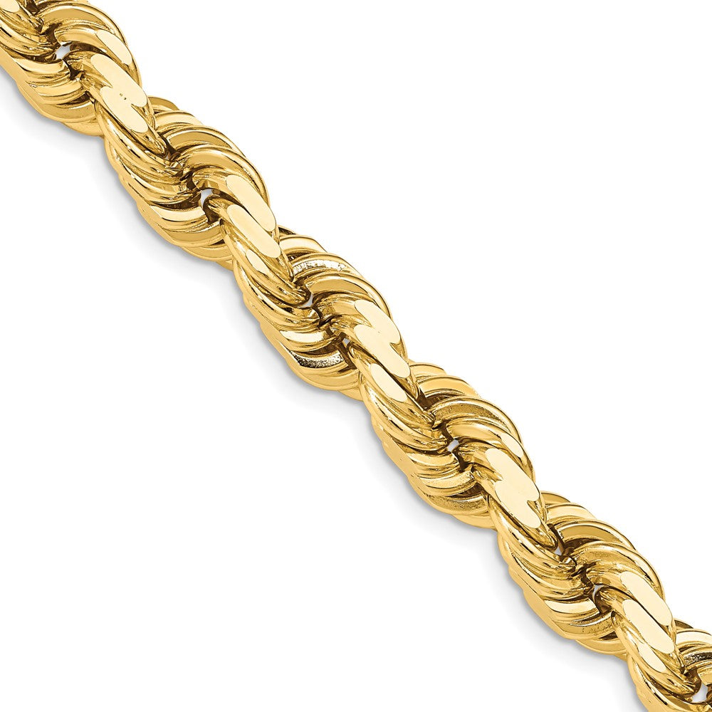 14k Yellow Gold 12 mm Diamond-cut Rope with Fancy Lobster Clasp Chain (226.25 grams)