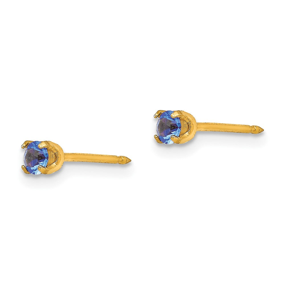 September Crystal Birthstone Post Earrings