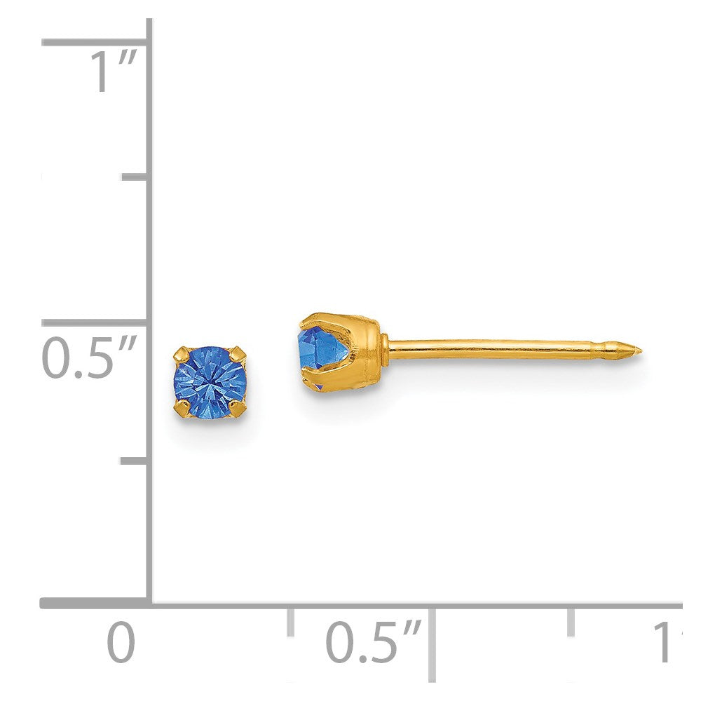 September Crystal Birthstone Post Earrings