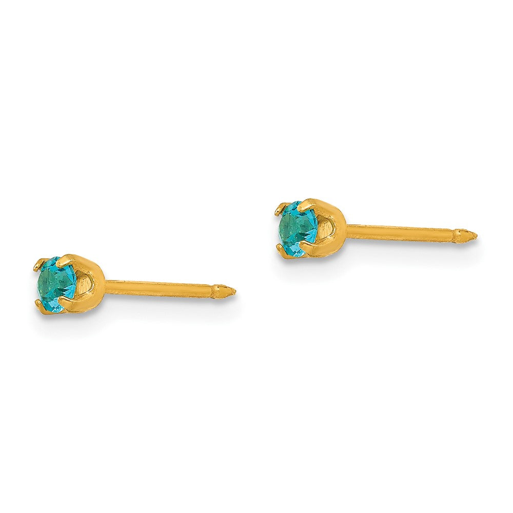 December Crystal Birthstone Post Earrings