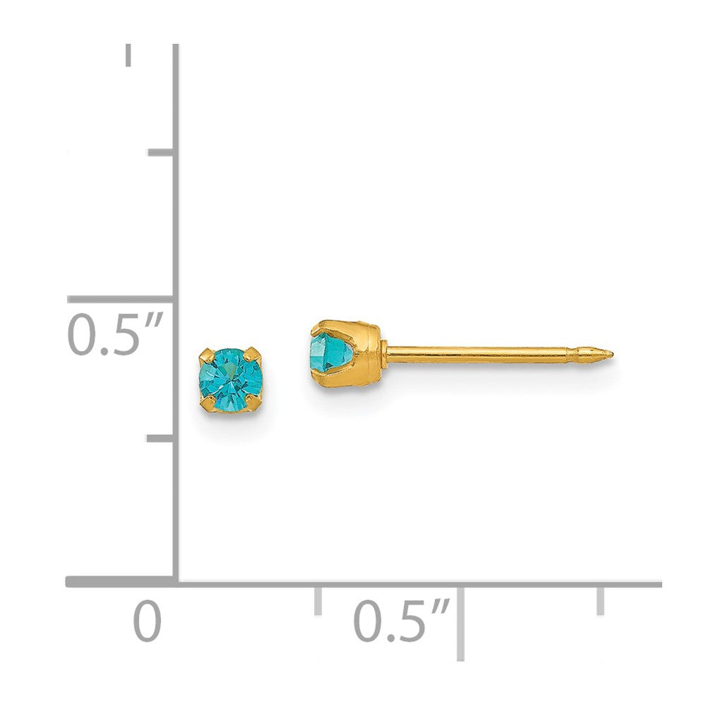 December Crystal Birthstone Post Earrings