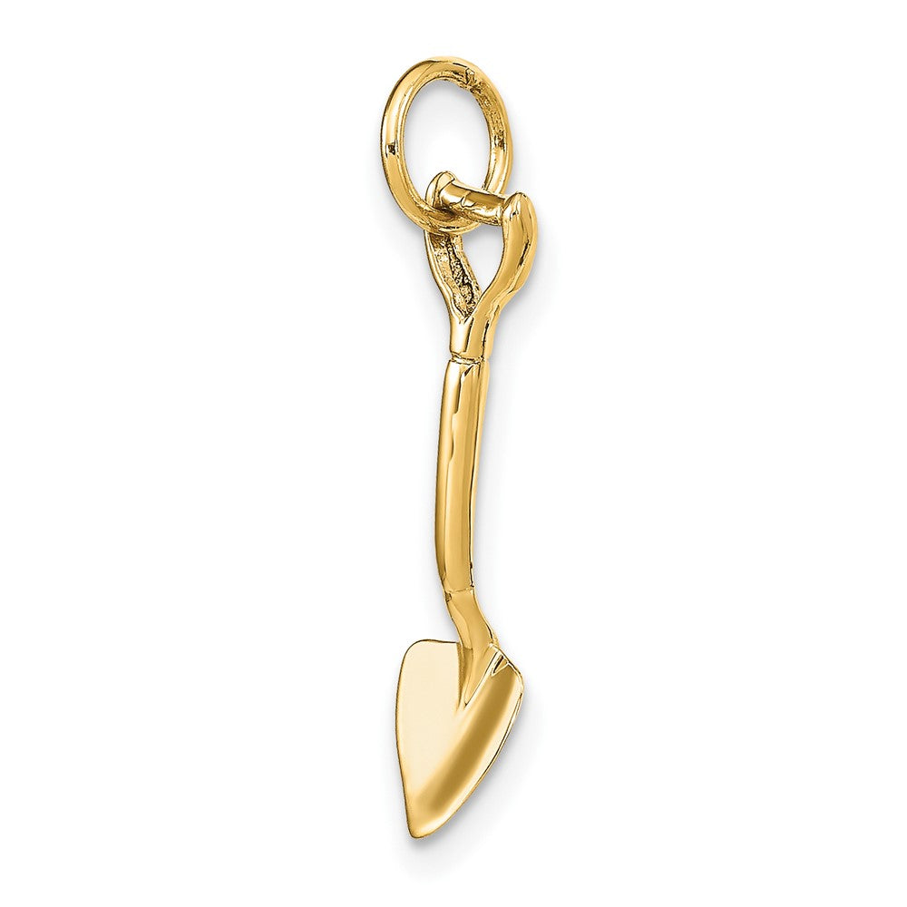 10k Yellow Gold 4 mm 3-D Spade Charm (0.48 grams)