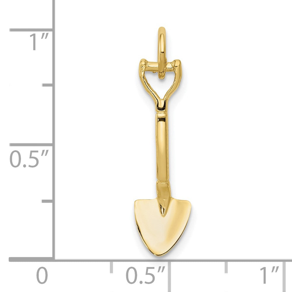 10k Yellow Gold 4 mm 3-D Spade Charm (0.48 grams)