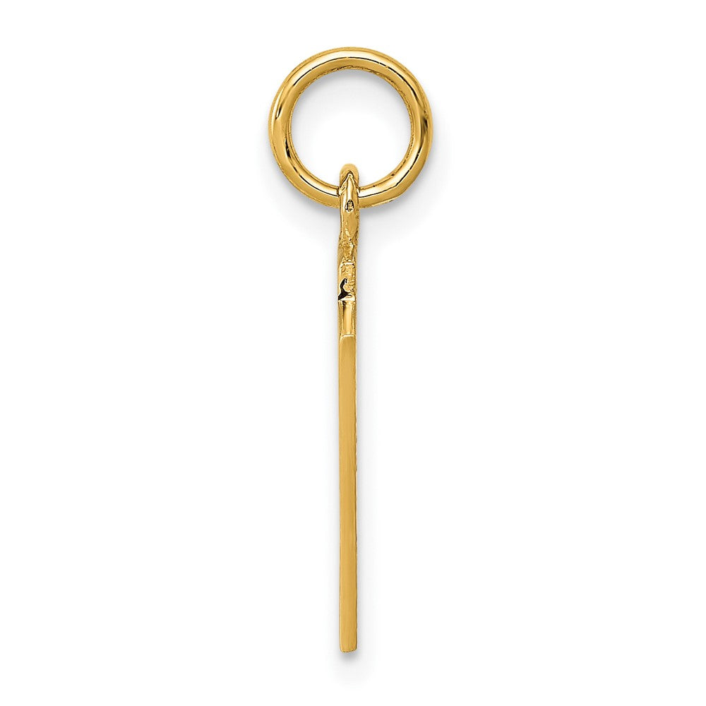 10k Yellow Gold 11 mm Enameled Blackjack Playing Cards Charm (1.05 grams)