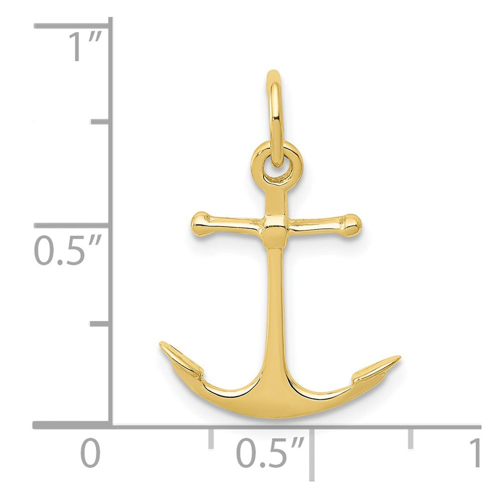 10k Yellow Gold 15 mm Anchor Charm (0.54 grams)
