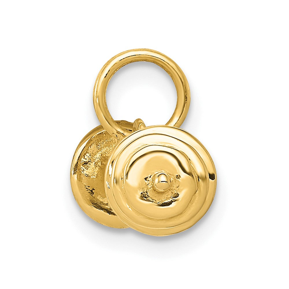 10k Yellow Gold 22 mm Barbell Charm (1.34 grams)