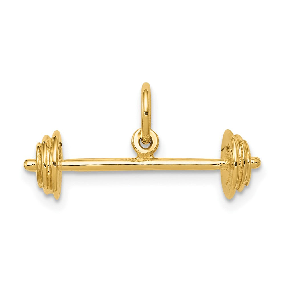 10k Yellow Gold 22 mm Barbell Charm (1.34 grams)