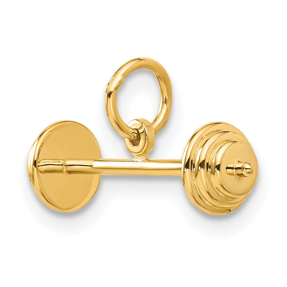 10k Yellow Gold 22 mm Barbell Charm (1.34 grams)
