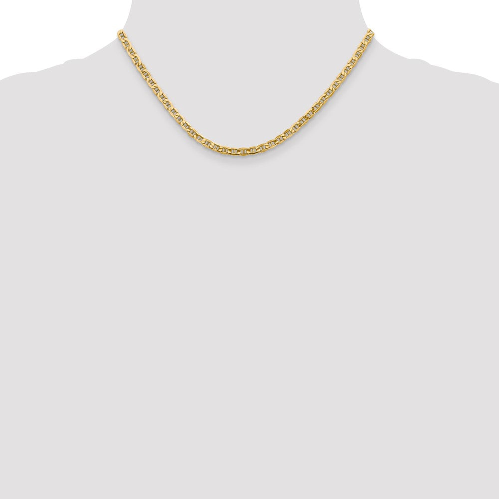 10k Yellow Gold 4 mm Semi-Solid Anchor Chain (4.83 grams)