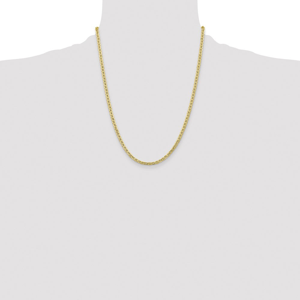 10k Yellow Gold 4 mm Semi-Solid Anchor Chain (4.83 grams)