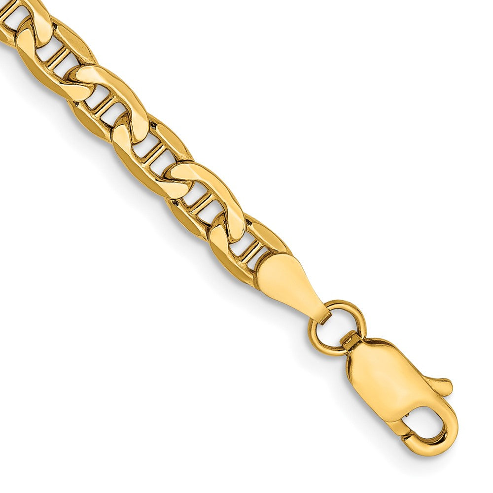 10k Yellow Gold 4 mm Semi-Solid Anchor Bracelet (2.35 grams)