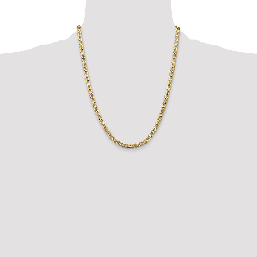 10k Yellow Gold 4.75 mm Semi-Solid Anchor Chain (7.59 grams)