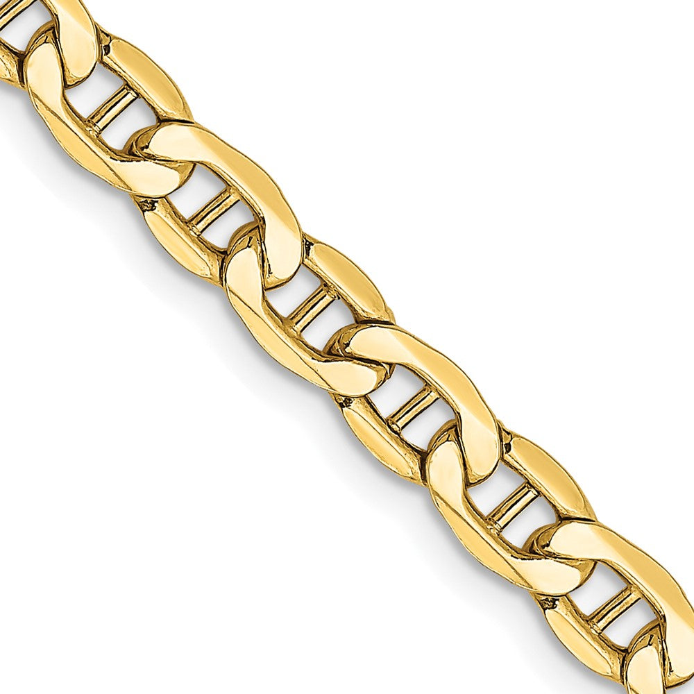 10k Yellow Gold 4.75 mm Semi-Solid Anchor Chain