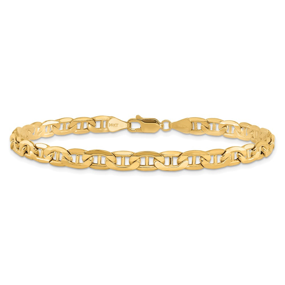 10k Yellow Gold 5.5 mm Semi-Solid Anchor Bracelet (4.31 grams)