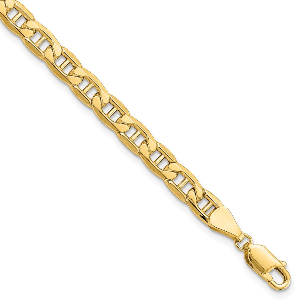 10k Yellow Gold 5.5 mm Semi-Solid Anchor Bracelet (4.31 grams)