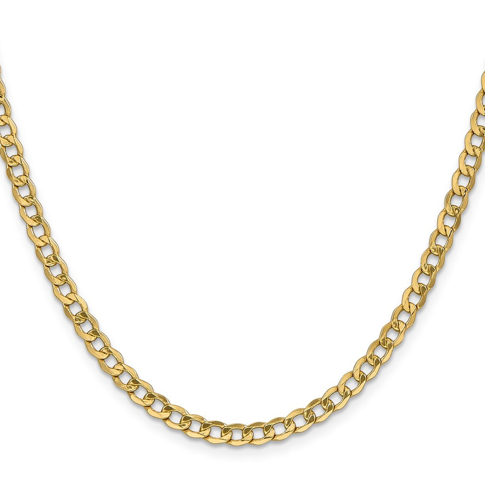 10k Yellow Gold 4.3 mm Semi-Solid Curb Link Chain (4.13 grams)