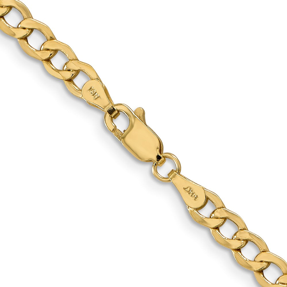 10k Yellow Gold 4.3 mm Semi-Solid Curb Link Chain (4.13 grams)