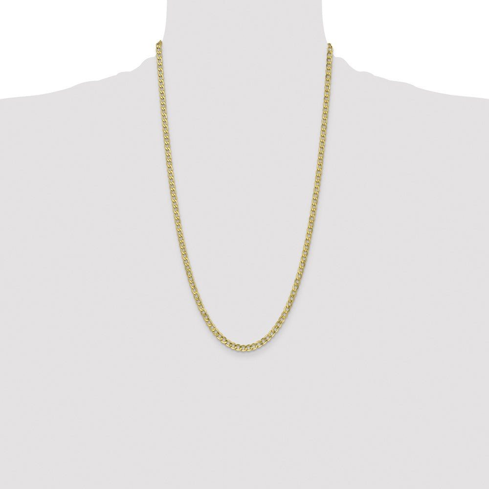 10k Yellow Gold 4.3 mm Semi-Solid Curb Link Chain (4.13 grams)