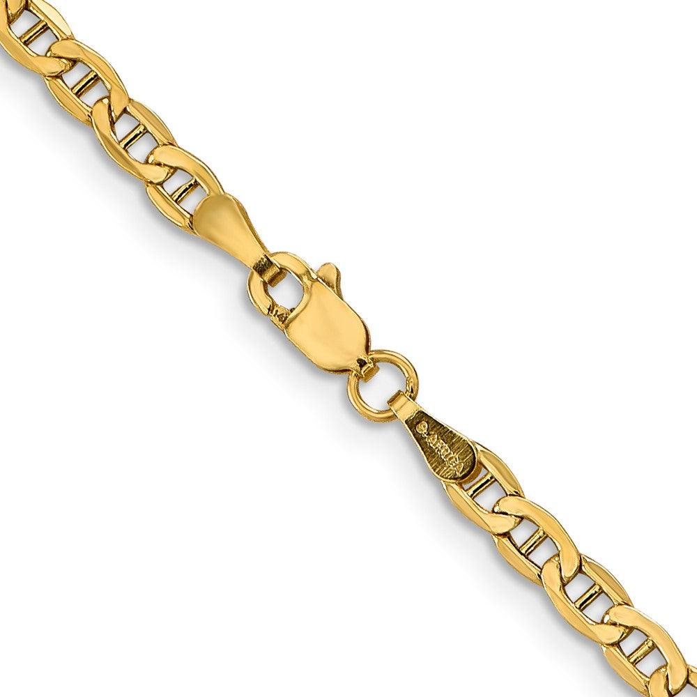 10k Yellow Gold 3.2 mm Semi-Solid Anchor Chain