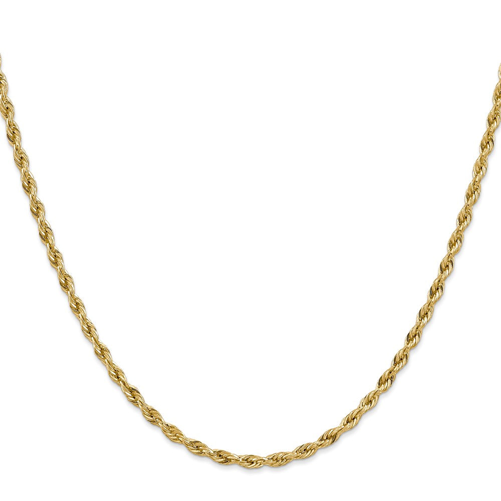 10k Yellow Gold 3 mm Semi-Solid Rope Chain (2.55 grams)