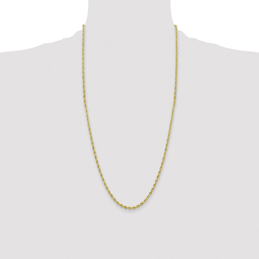 10k Yellow Gold 3 mm Semi-Solid Rope Chain (2.55 grams)