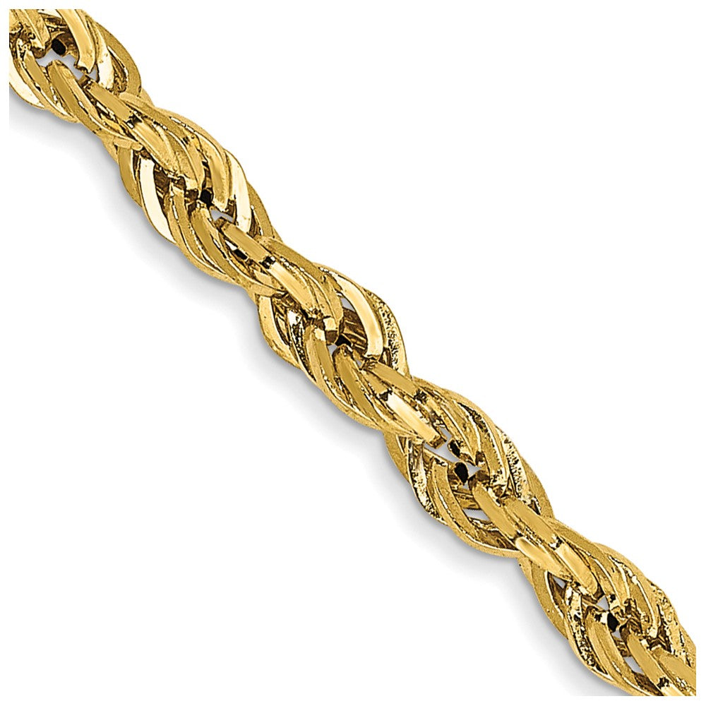10k Yellow Gold 2.8 mm Semi-Solid Rope Chain (2.17 grams)