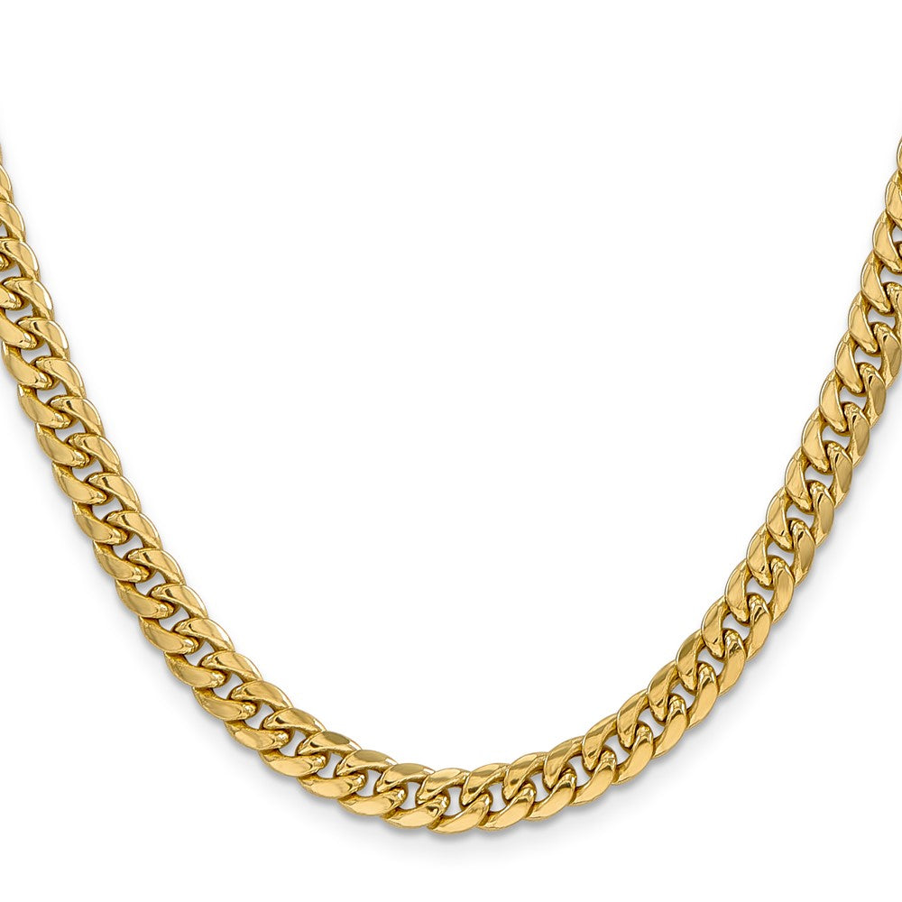 10k Yellow Gold 6 mm Semi-Solid Miami Cuban Chain (16.9 grams)
