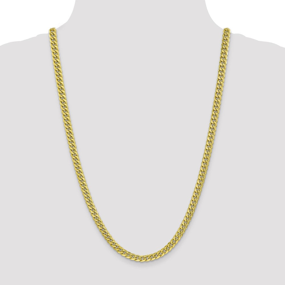 10k Yellow Gold 6 mm Semi-Solid Miami Cuban Chain (16.9 grams)