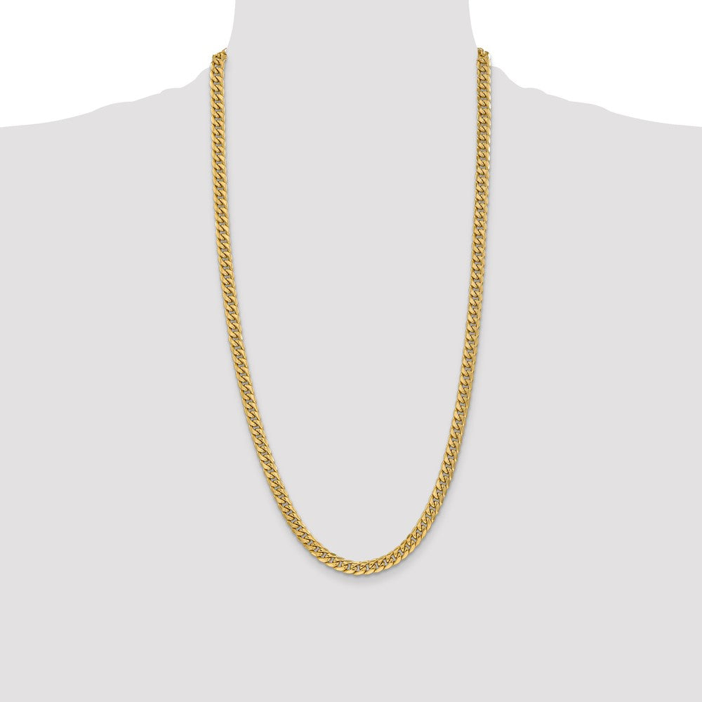 10k Yellow Gold 6 mm Semi-Solid Miami Cuban Chain (16.9 grams)