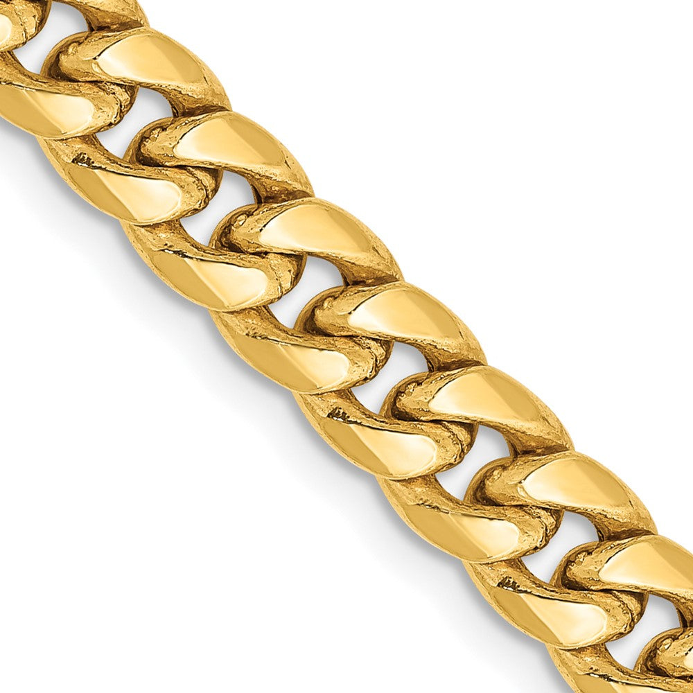 10k Yellow Gold 6 mm Semi-Solid Miami Cuban Chain (16.9 grams)