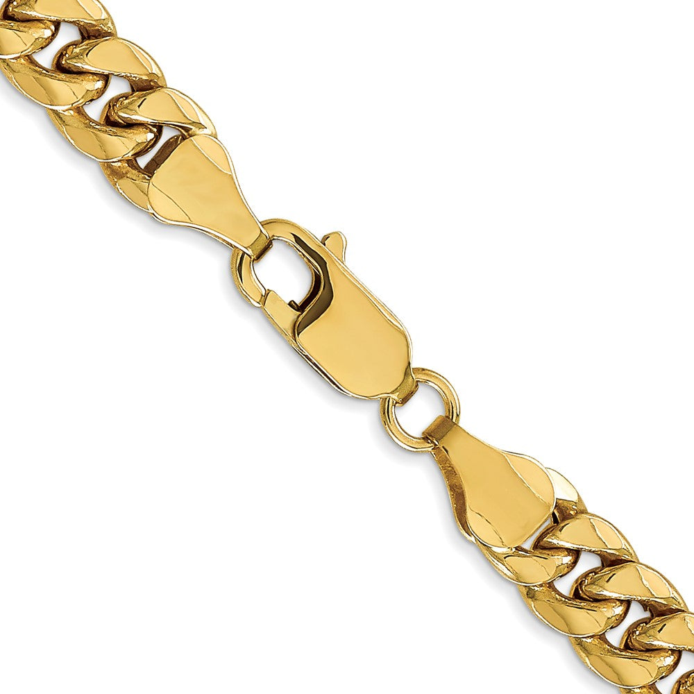 10k Yellow Gold 6.75 mm Semi-Solid Miami Cuban Chain (18.27 grams)