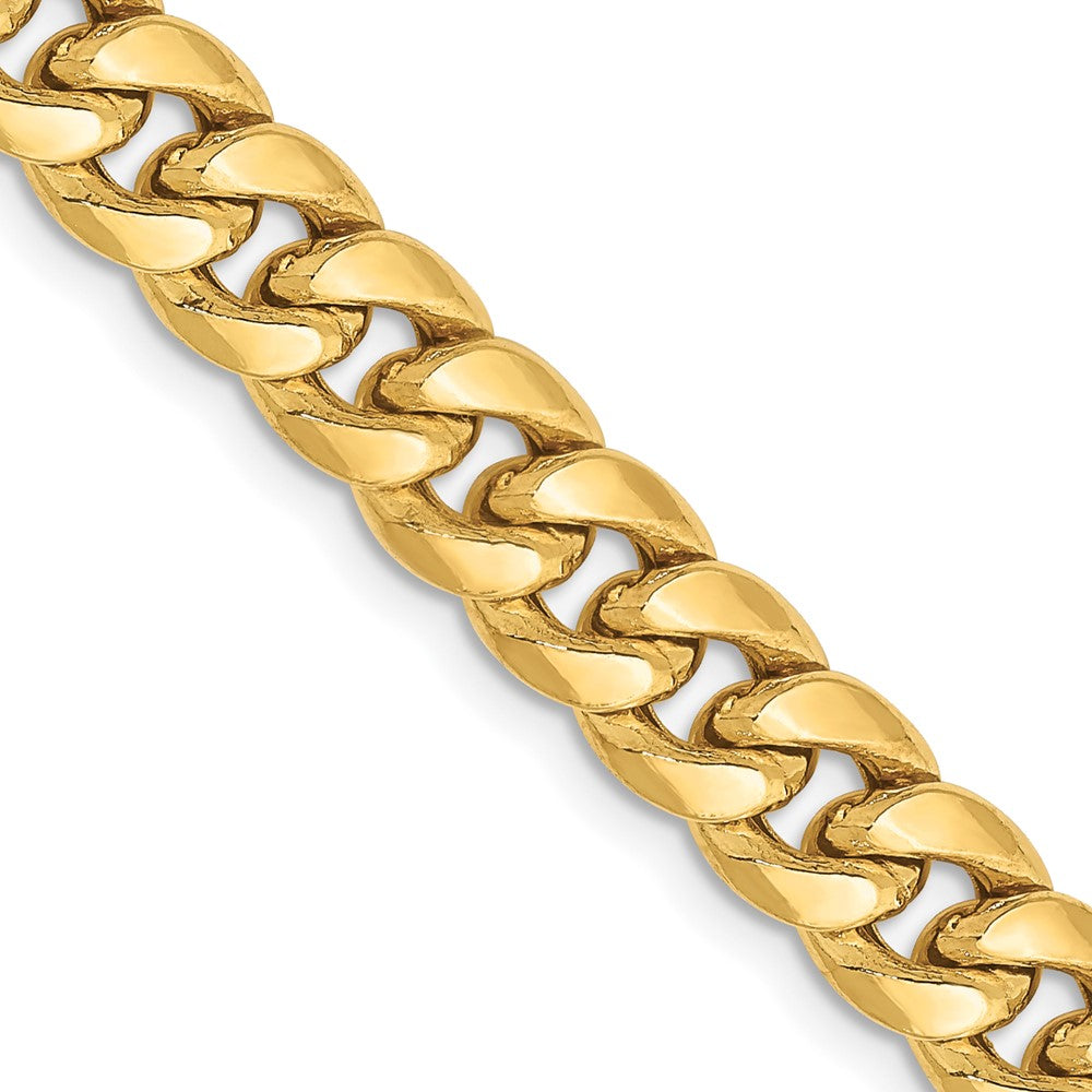10k Yellow Gold 6.75 mm Semi-Solid Miami Cuban Chain (18.27 grams)