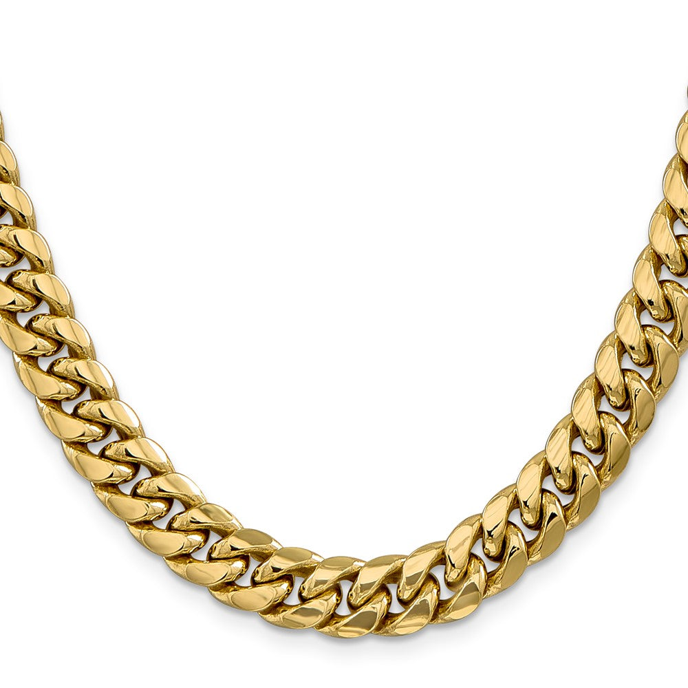 10k Yellow Gold 9.3 mm Semi-Solid Miami Cuban Chain (45.59 grams)