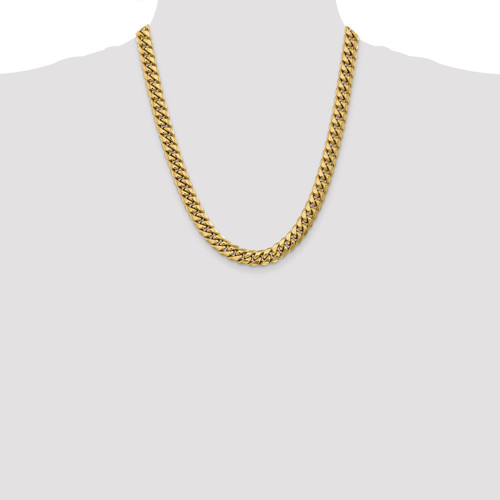 10k Yellow Gold 9.3 mm Semi-Solid Miami Cuban Chain (45.59 grams)