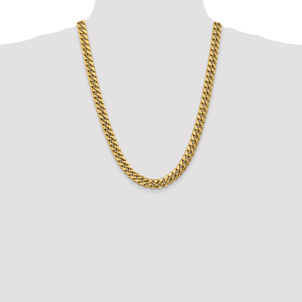 10k Yellow Gold 9.3 mm Semi-Solid Miami Cuban Chain (45.59 grams)