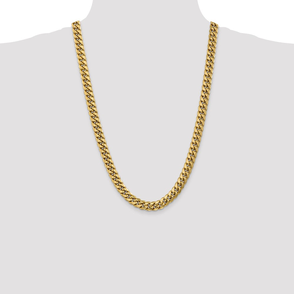 10k Yellow Gold 9.3 mm Semi-Solid Miami Cuban Chain (45.59 grams)