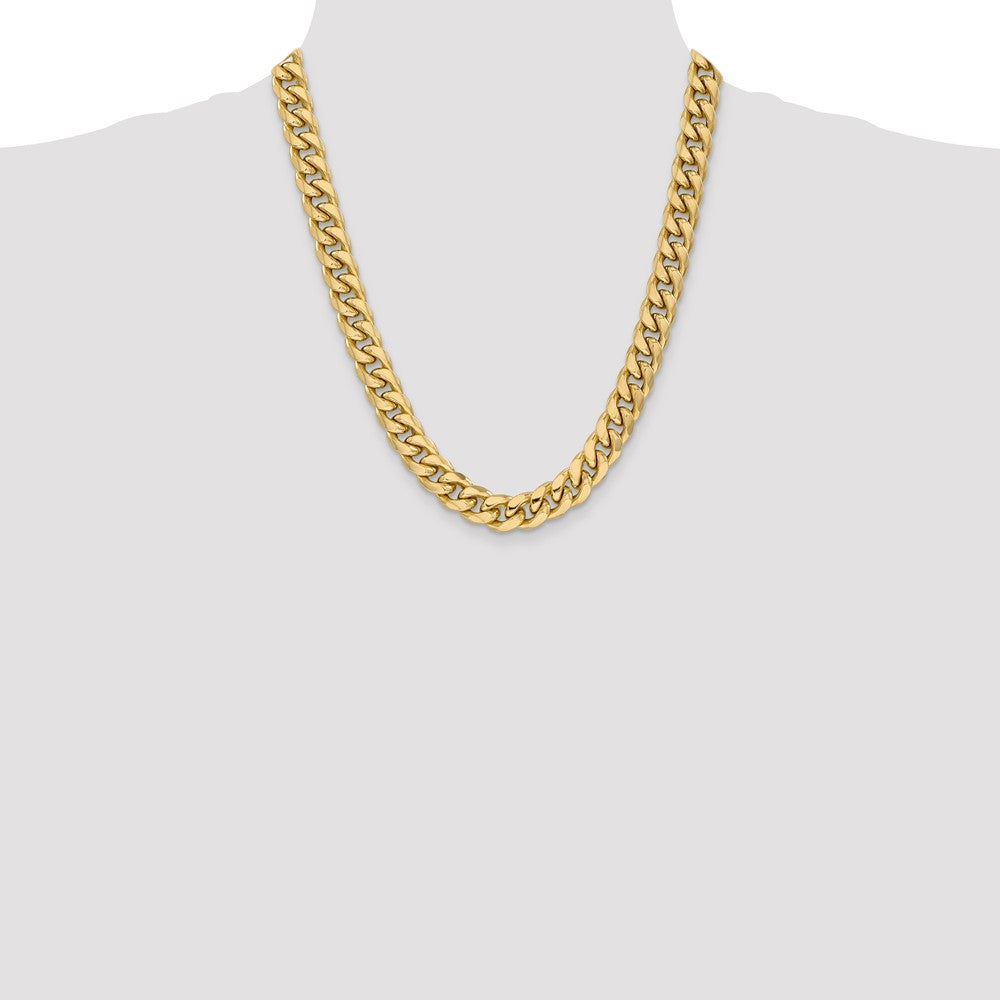 10k Yellow Gold 11 mm Semi-Solid Miami Cuban Chain (63.2 grams)