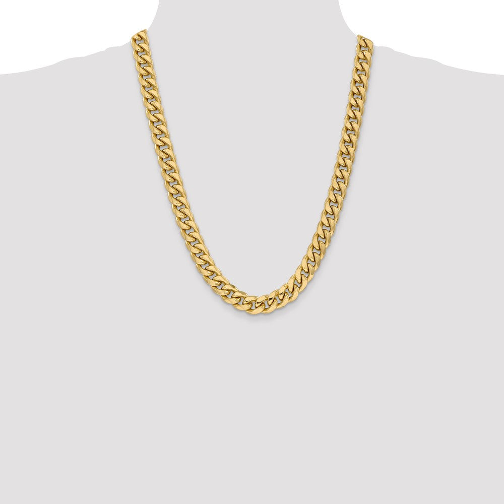 10k Yellow Gold 11 mm Semi-Solid Miami Cuban Chain (63.2 grams)