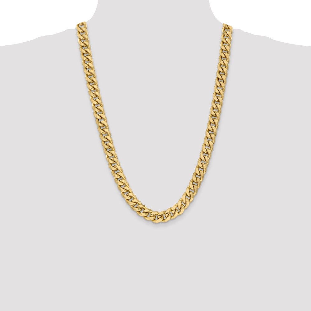 10k Yellow Gold 11 mm Semi-Solid Miami Cuban Chain (63.2 grams)