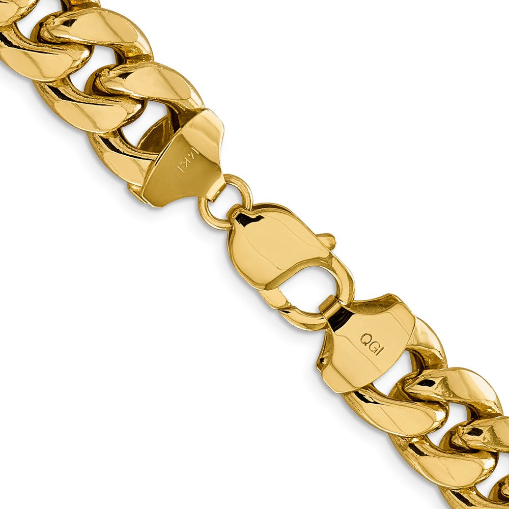 10k Yellow Gold 13.2 mm Semi-Solid Miami Cuban Chain (93.04 grams)
