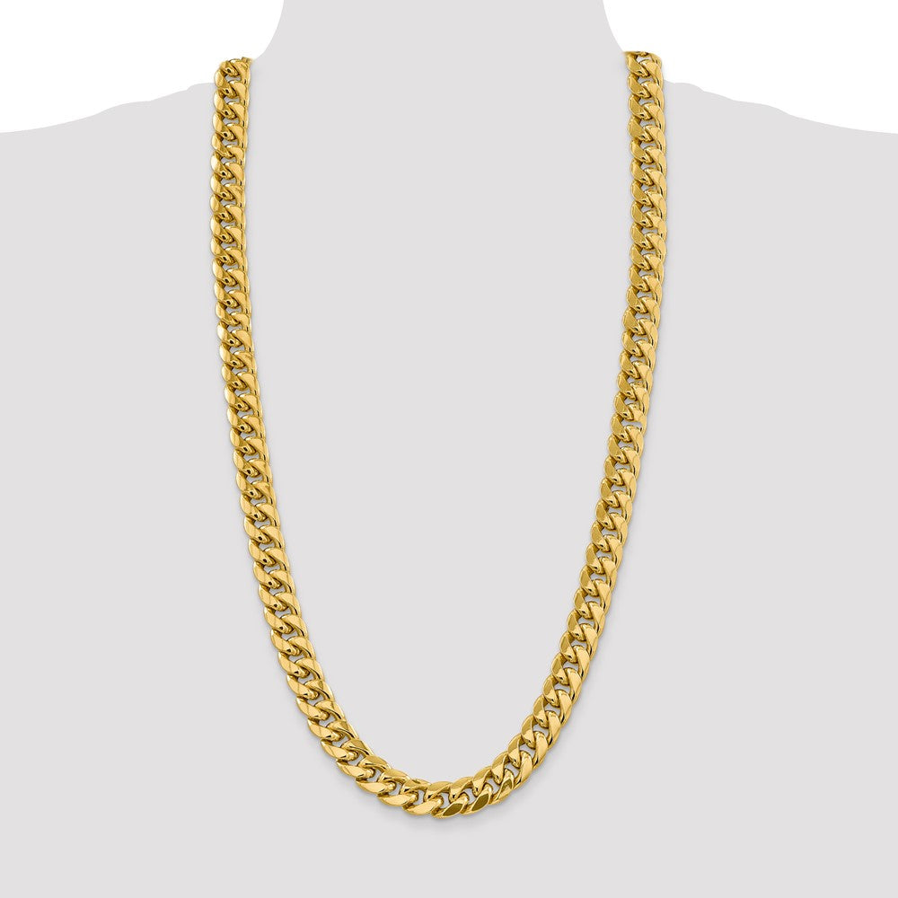 10k Yellow Gold 13.2 mm Semi-Solid Miami Cuban Chain (93.04 grams)