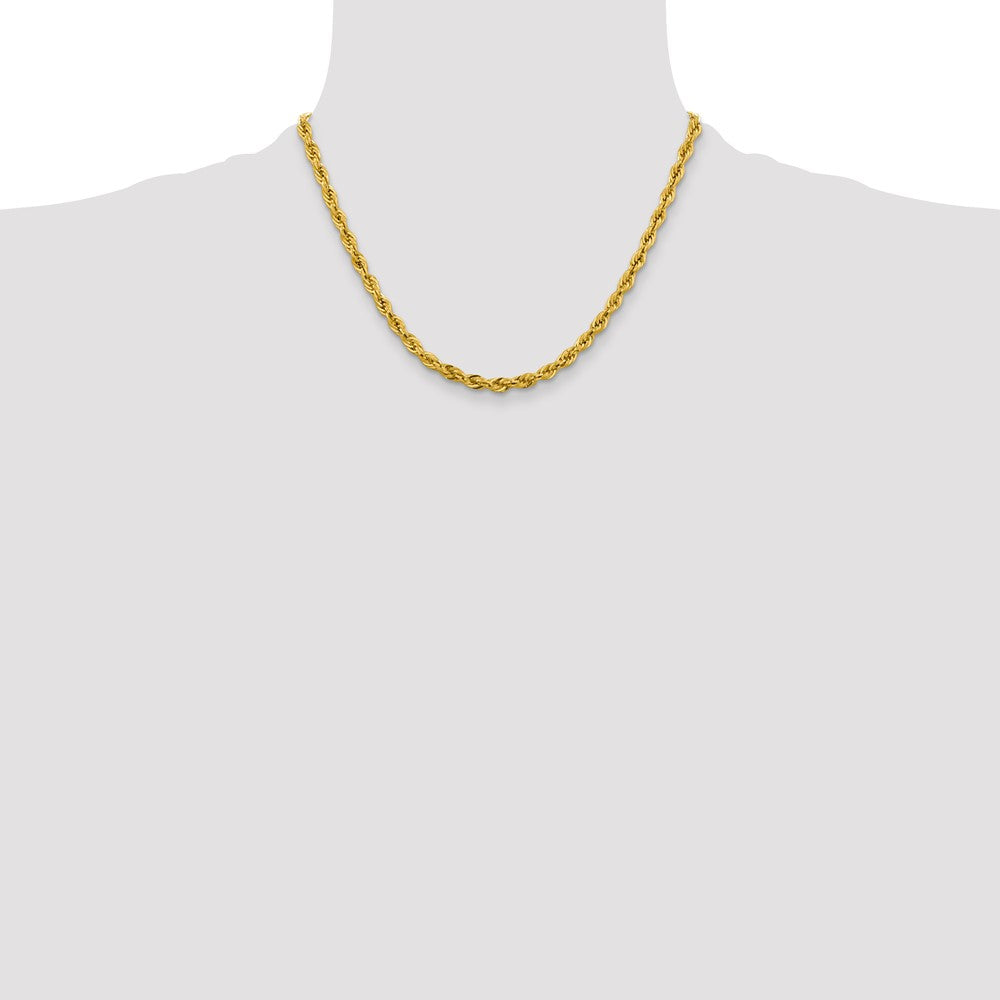 10k Yellow Gold 4.25 mm Semi-Solid Rope Chain (4.93 grams)