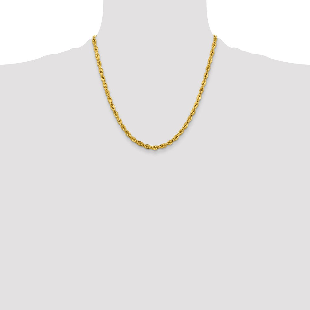 10k Yellow Gold 4.25 mm Semi-Solid Rope Chain (4.93 grams)