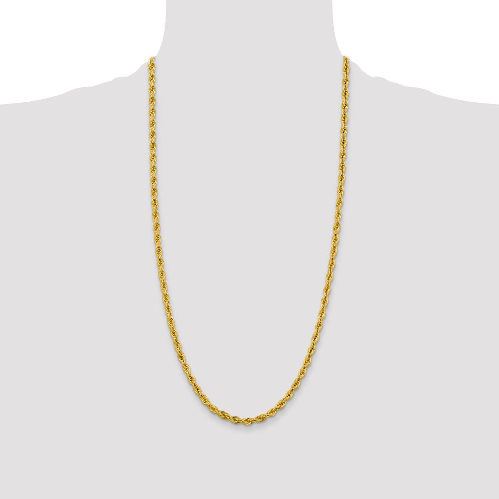 10k Yellow Gold 4.25 mm Semi-Solid Rope Chain (4.93 grams)