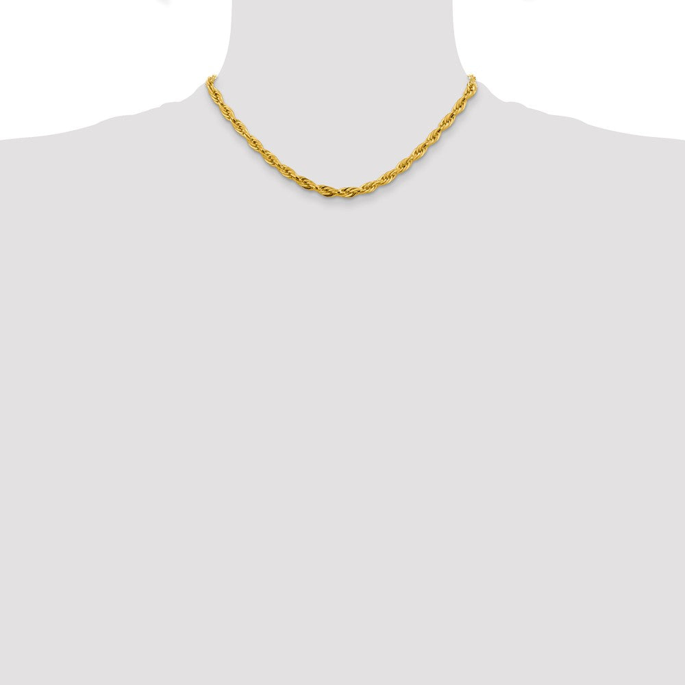 10k Yellow Gold 4.75 mm Semi-Solid Rope Chain (5.58 grams)