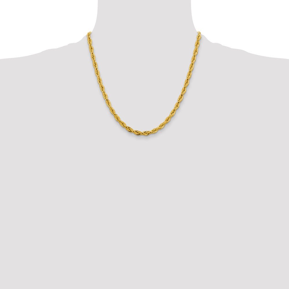 10k Yellow Gold 4.75 mm Semi-Solid Rope Chain (5.58 grams)